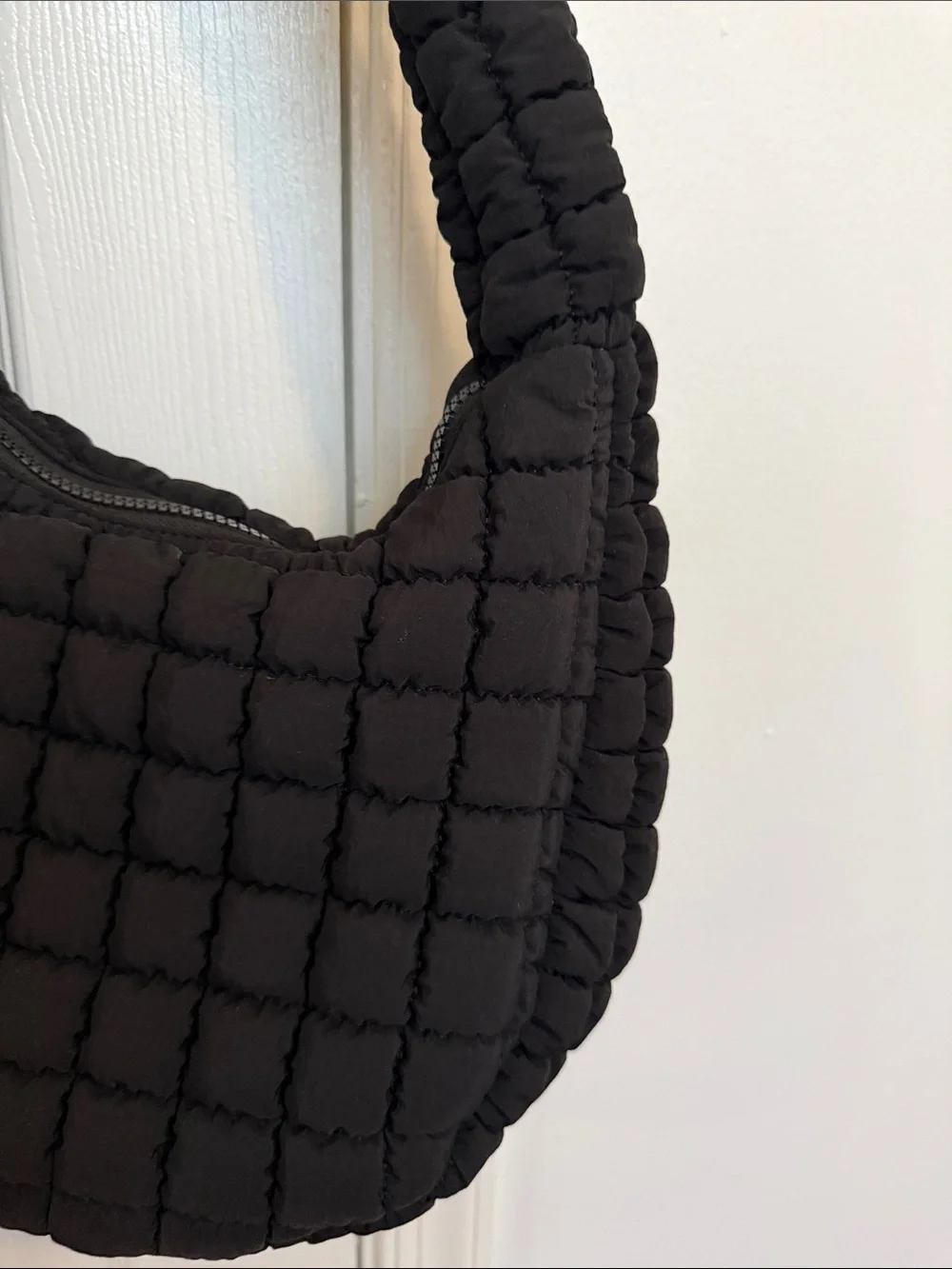Quilted Shoulder Bag - Black